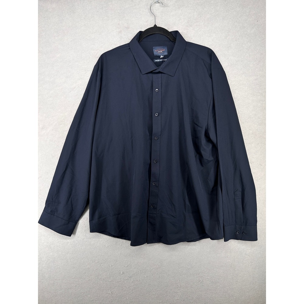 Marc Asher New York Mens XL black Long Sleeve Stretch Button Down Shirt NWT